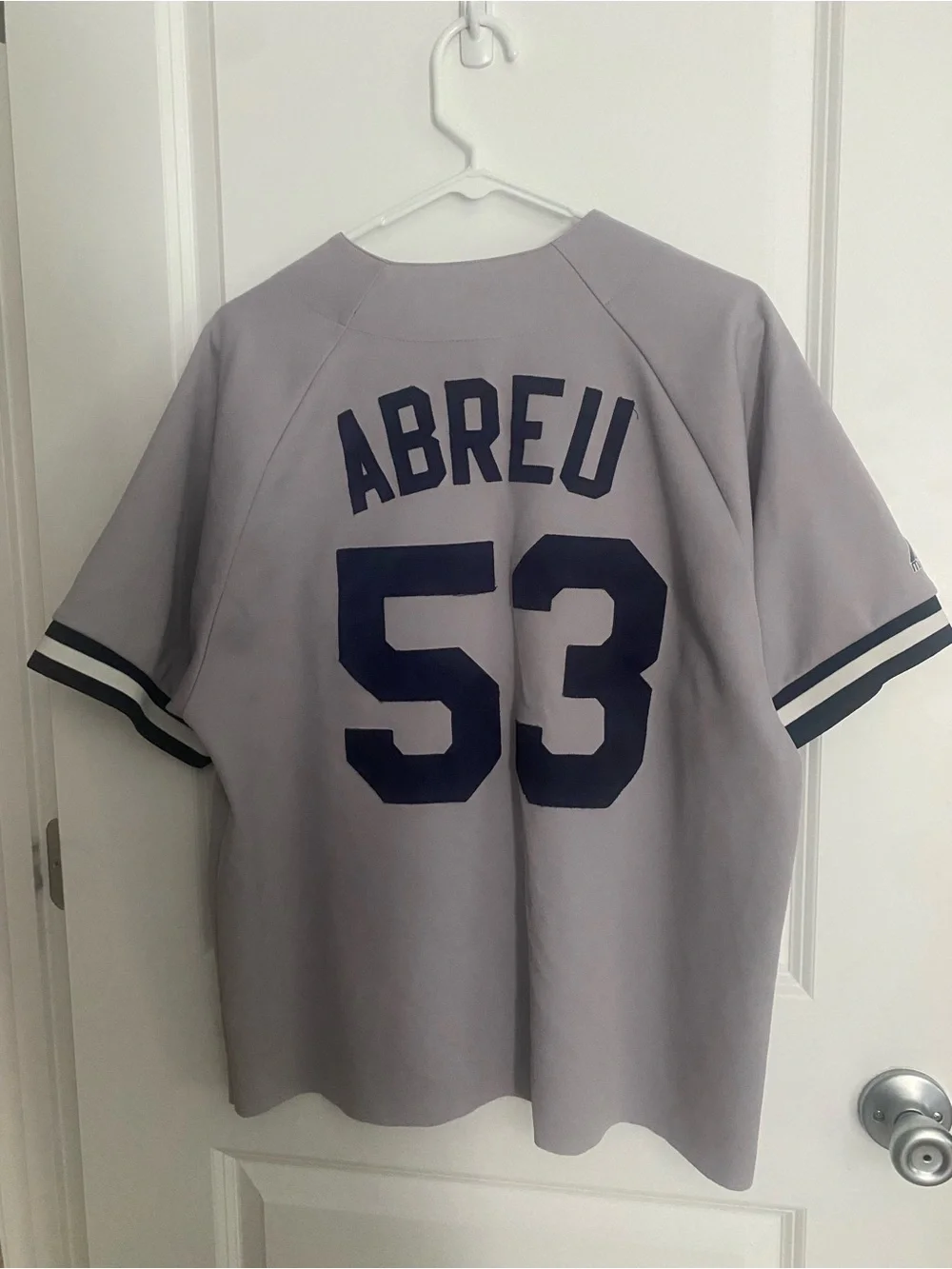Vintage Majestic New York Yankees Bobby Abreu #53 Road Jersey ( Cropped)